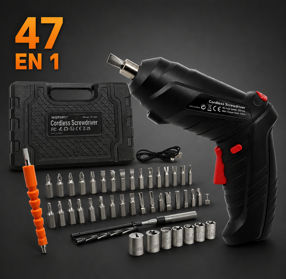 DESTORNILLADOR ELÉCTRICO INALÁMBRICO 47 EN 1